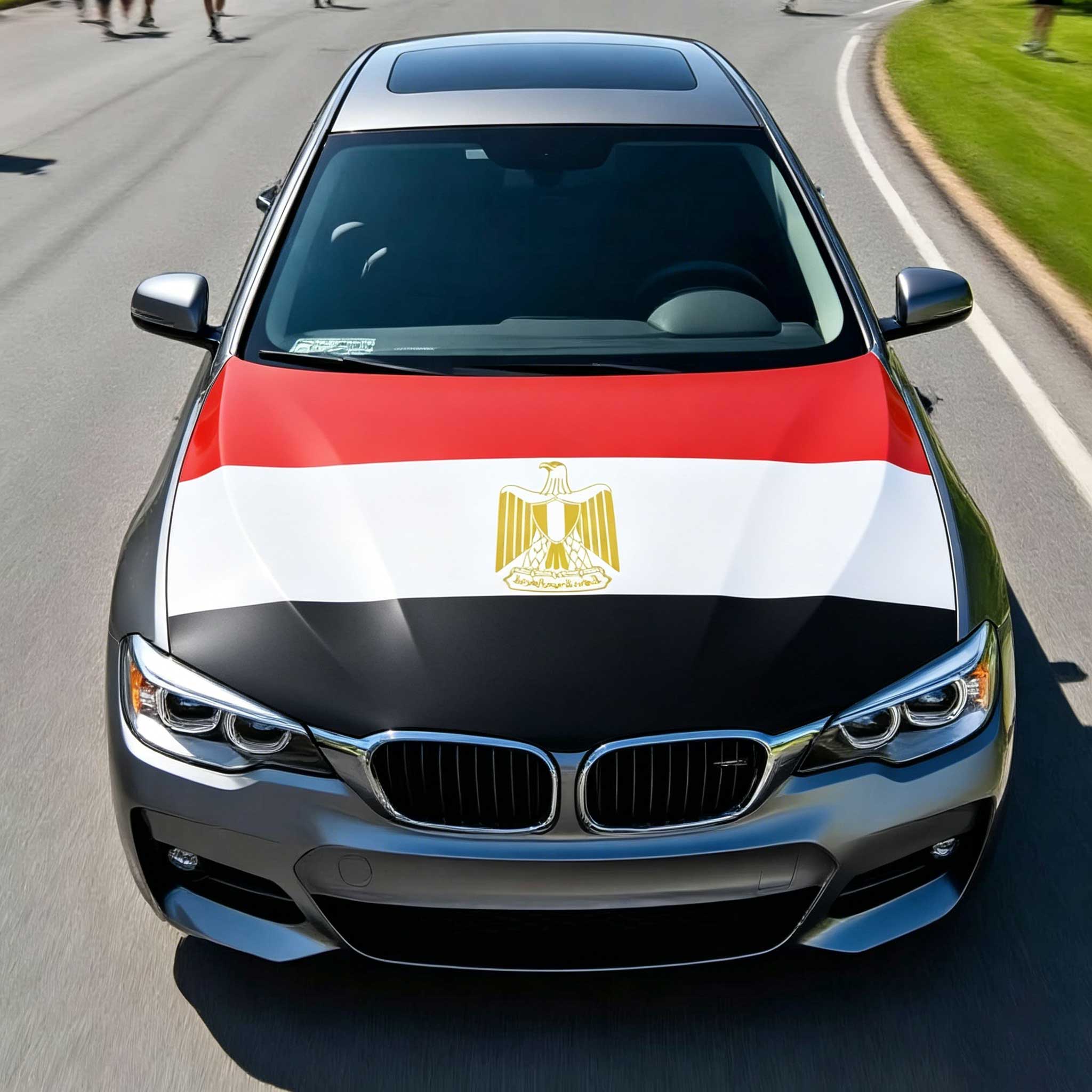 Car Accessories Egypt - علم مصر الوطني مقاس 3.8×5.3 قدم،