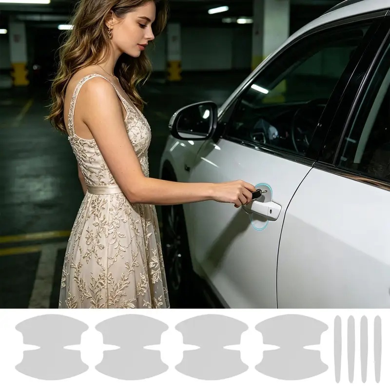 ملصق لمقبض باب السيارة 8 قطع ش - مراجعة Car Door Handle Protector وسعره