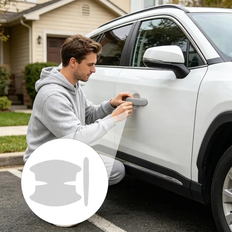 ملصق لمقبض باب السيارة 8 قطع ش - مراجعة Car Door Handle Protector وسعره