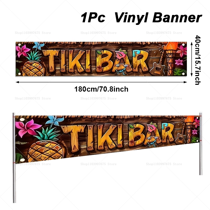 لافتة Tiki Bar الاستوائية لشاط - مراجعة Car Accessories Banner وسعره