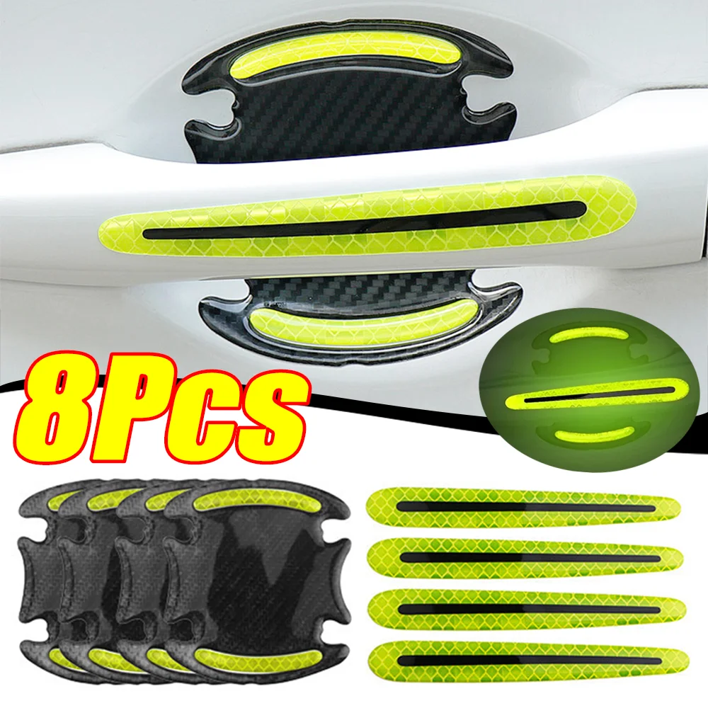 4/8 قطع ملصقات عاكسة لأبواب ال - مراجعة Car Door Handle Protector وسعره